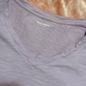 Old Navy Light Purple V-Neck Tee